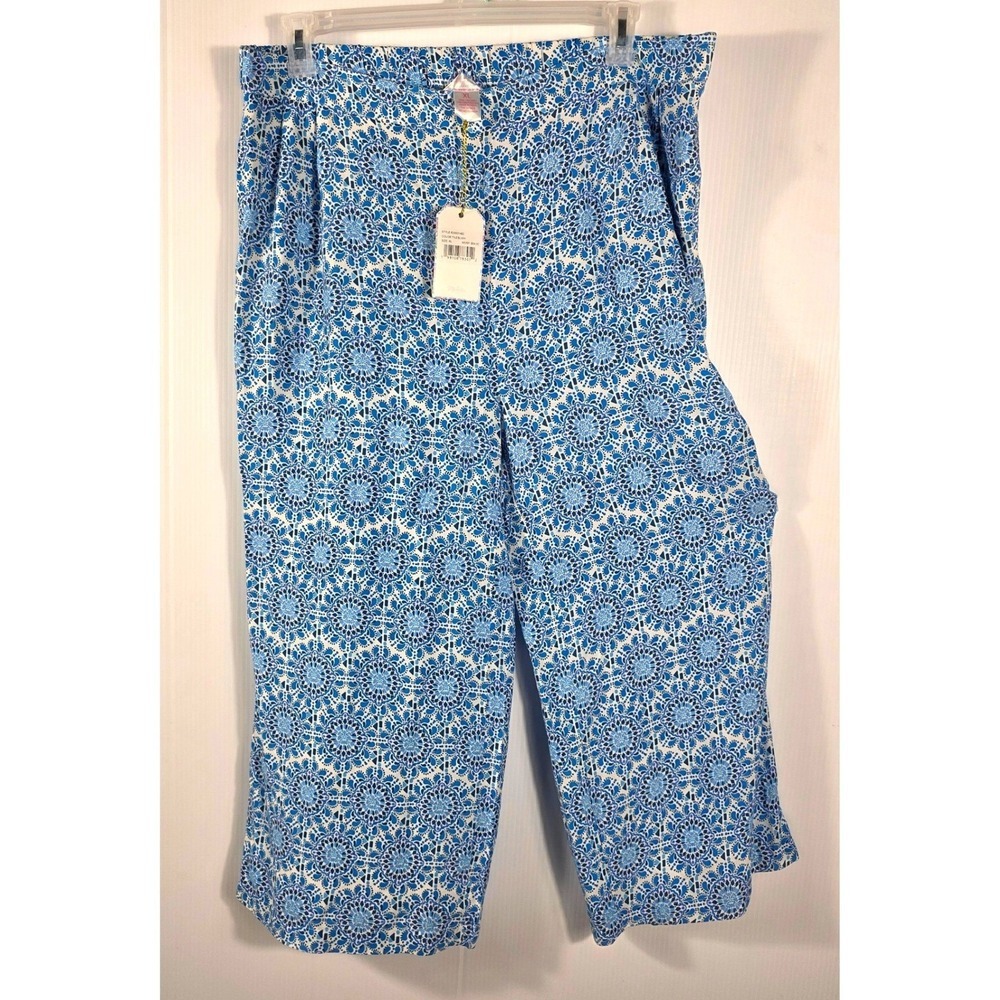 Stella Parker Collection Wide Leg Palazzo Pants Geometric Print Viscose Size XL